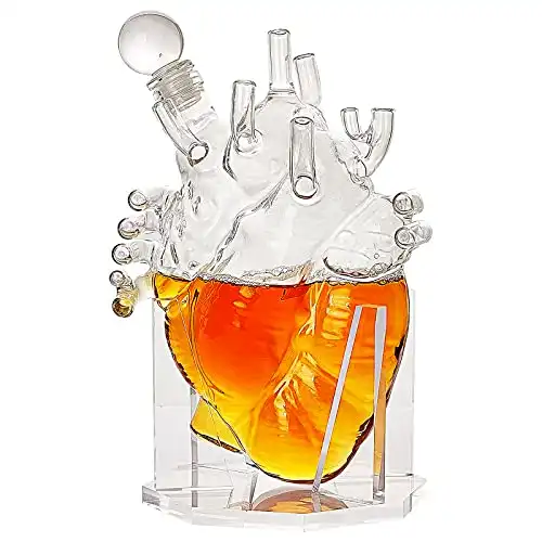 Heart w/ Atrium & Ventricles - Whiskey & Wine Decanter----00